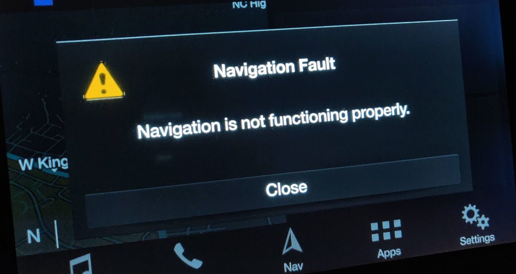 nav fault sync 3